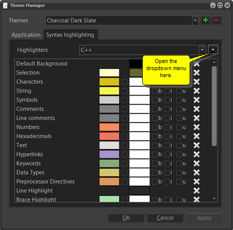 Themes manager